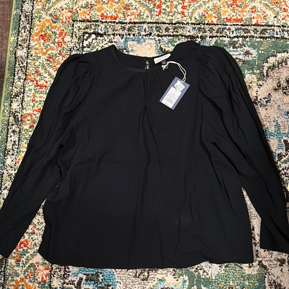 Universal Thread Tops Womens Double Gauze Blouse Nwt Size Xl Black